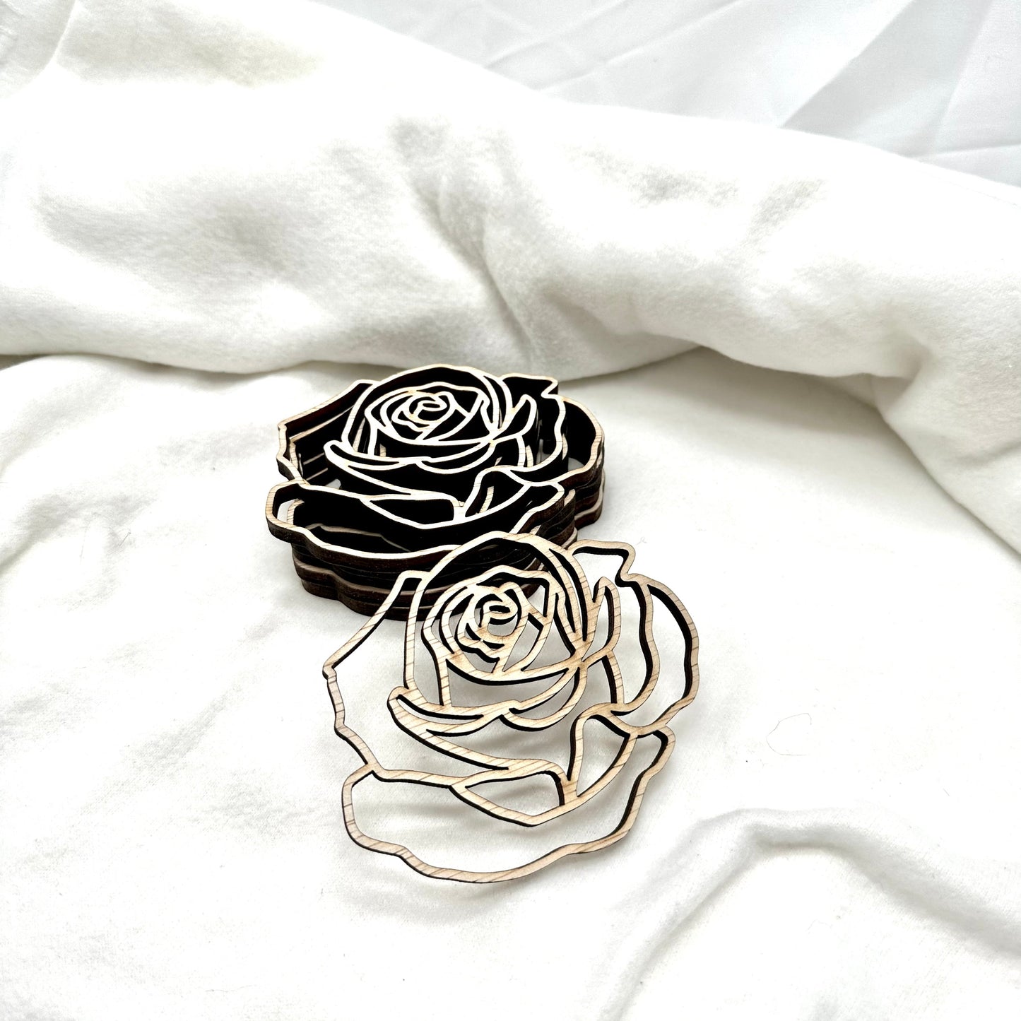 Rozen onderzetters - set van 6
