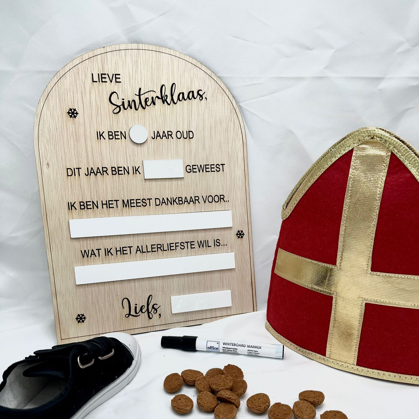 Whiteboard Sinterklaas Verlanglijst