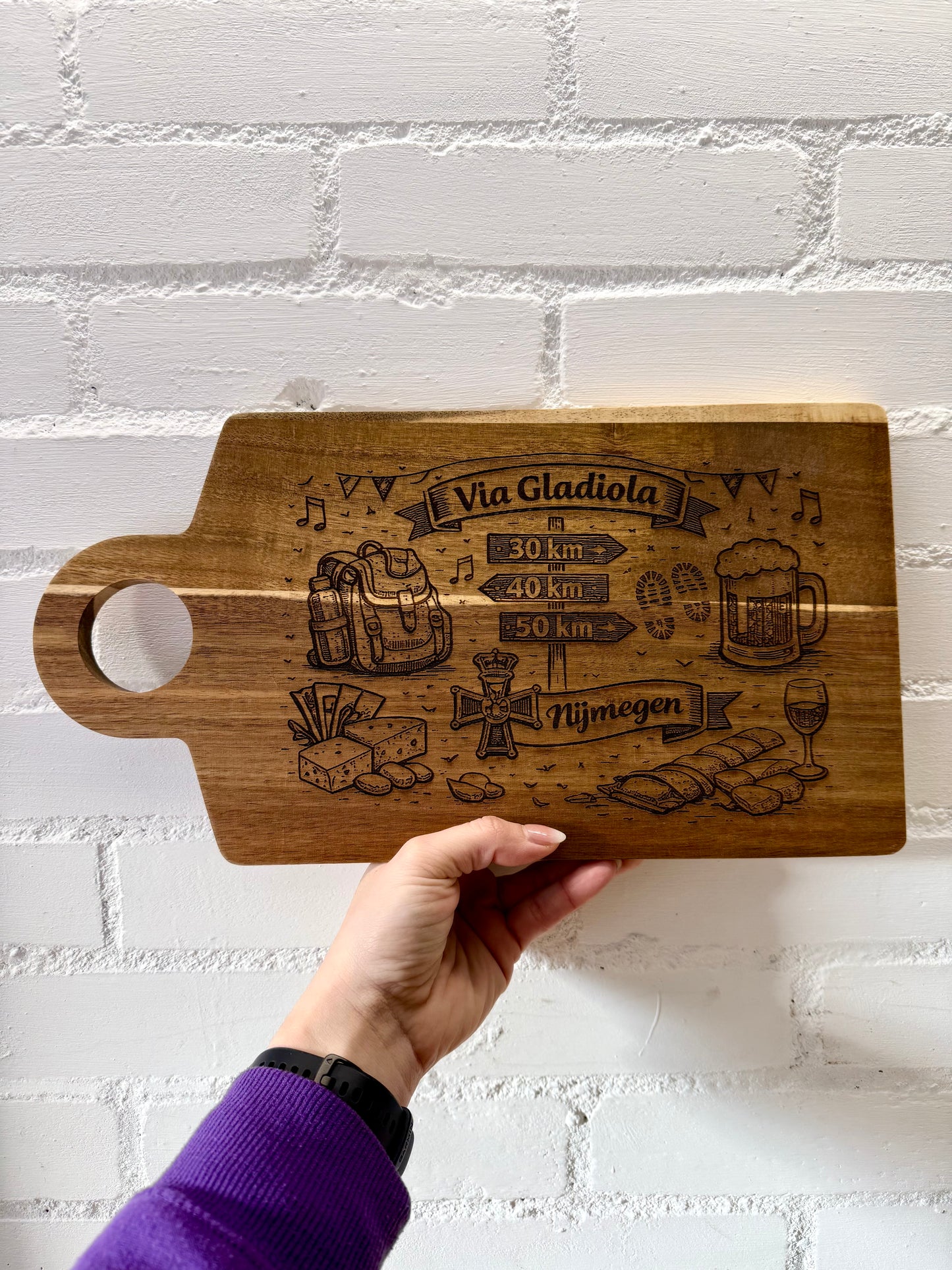 Nijmeegse Vierdaagse - Via Gladiola - Borrelplank