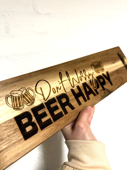 Borrelplank Don't Worry Beer Happy